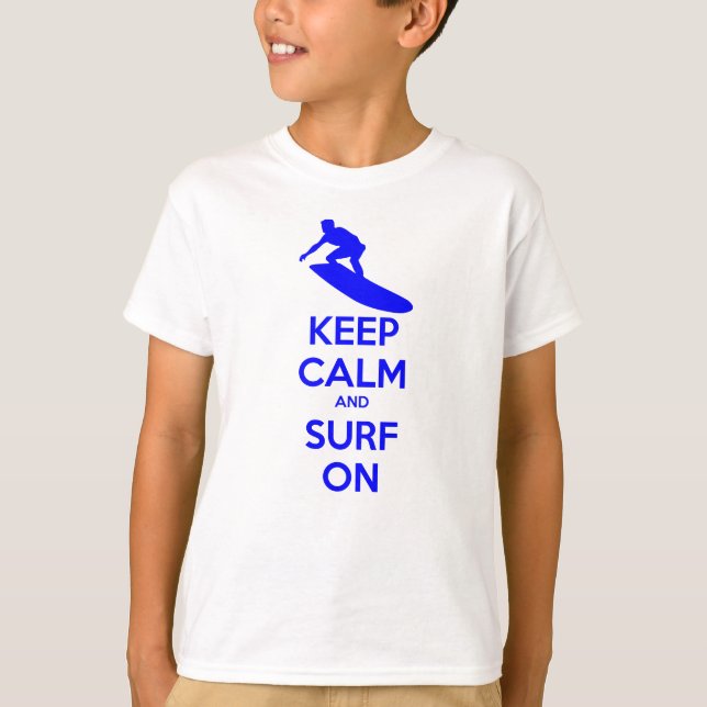 Camiseta Manter Calmo e Surf ligado (Frente)