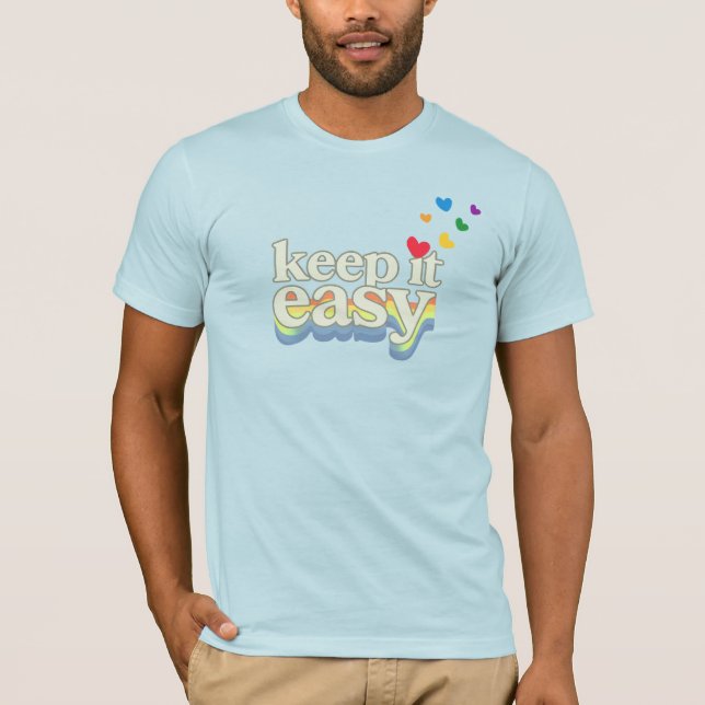 Camiseta Manter Fácil Tipografia Retro Orgulho Design (Frente)