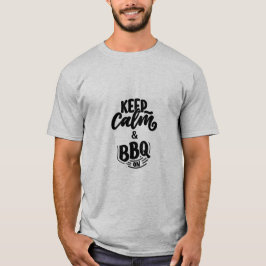 CAMISETA MANTER O CALM E O CHURRASCO NO T-SHIRT