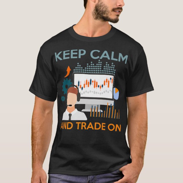 Camiseta Manter O Comércio Calmo No Mercado Financeiro Funn (Frente)