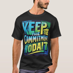 Camiseta Manter o Design de T-Shirt de Compromisso (Zazzle)