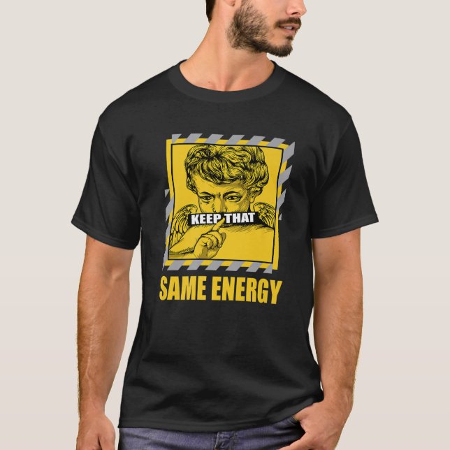 Camiseta Manter O Mesmo Relâmpago De Energia Correspondente (Frente)