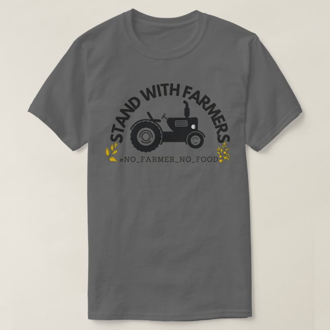 Camiseta manter-se em pé com o agricultor (Frente do Design)
