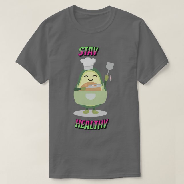 Camiseta manter-se saudável 1 (Frente do Design)