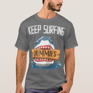 Camiseta Manter Surf de surfe com tubarão surfando