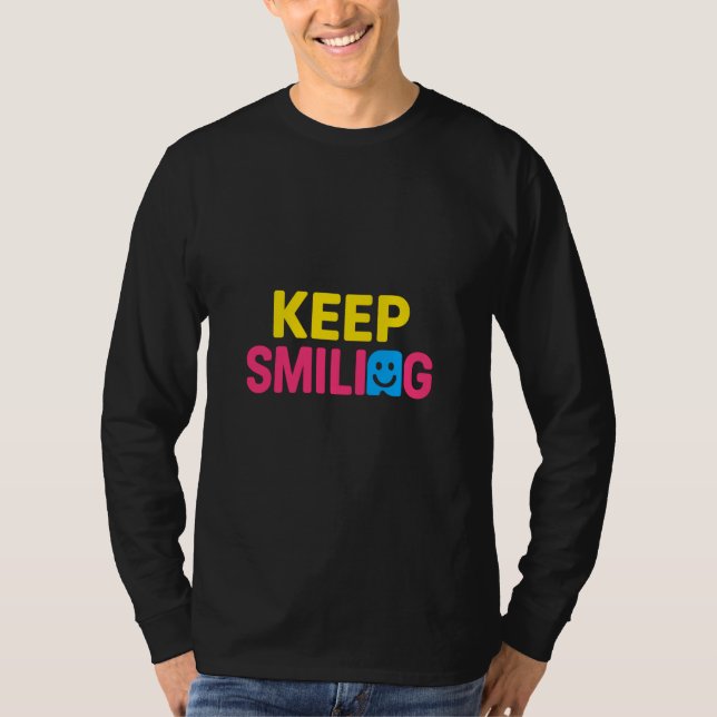Camiseta Manter T-Shirt Com Sorriso Positivo (Frente)