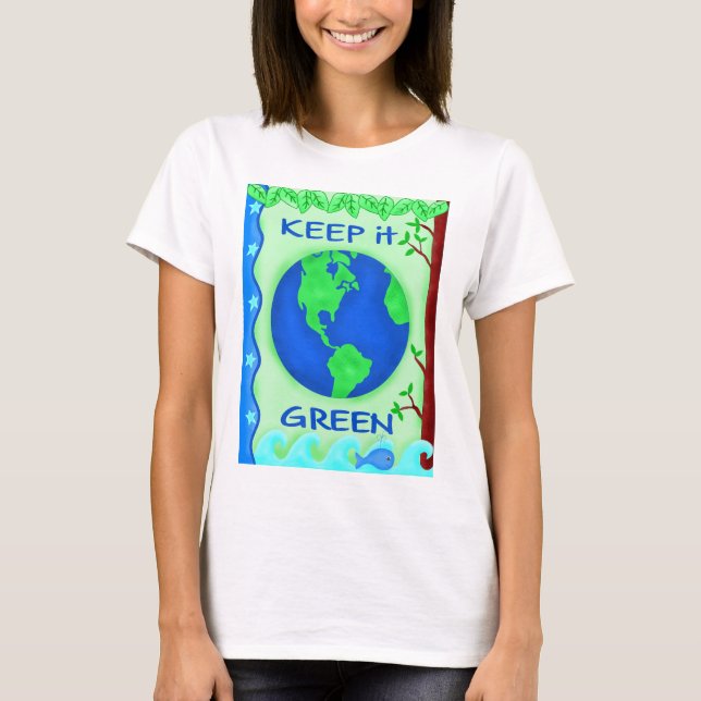 Camiseta Manter Verde Salvar a Arte da Terra (Frente)