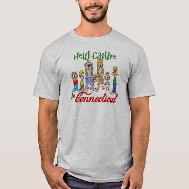 Camiseta Mantido em cativeiro em Connecticut (Frente)
