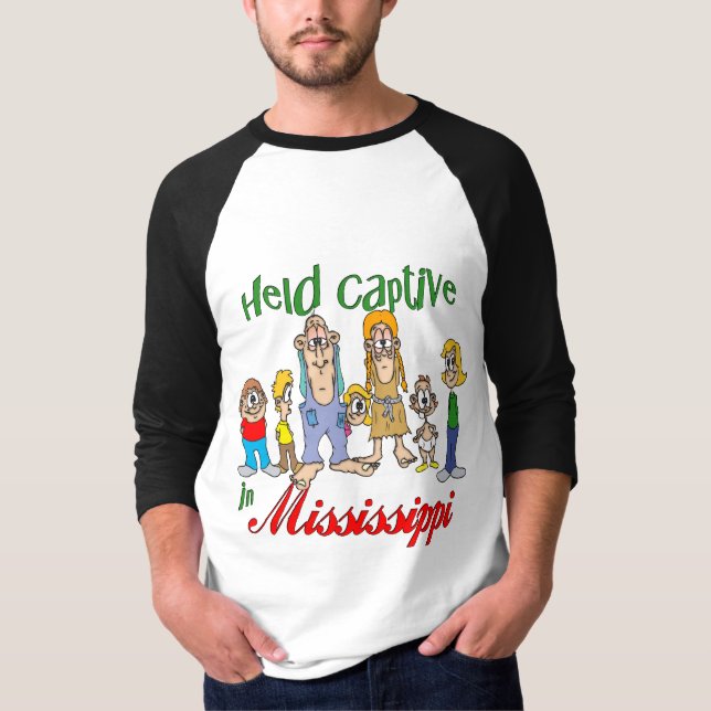 Camiseta Mantido em cativeiro no Mississippi (Frente)