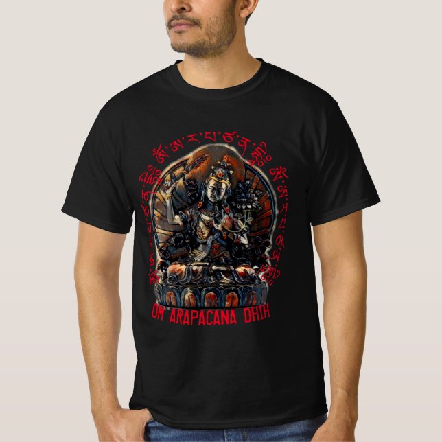 Camiseta Mantra budista tibetana de Manjushri Bodhisattva (Frente)