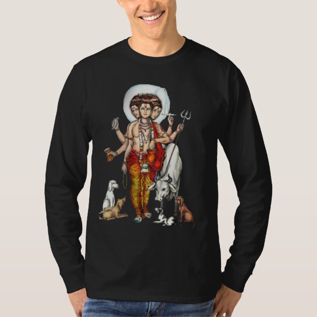 Camiseta Mantra do Dattatreya/Guru dos homens (Frente)