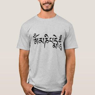 Camiseta Mantra do zumbido do OM Mani Padme