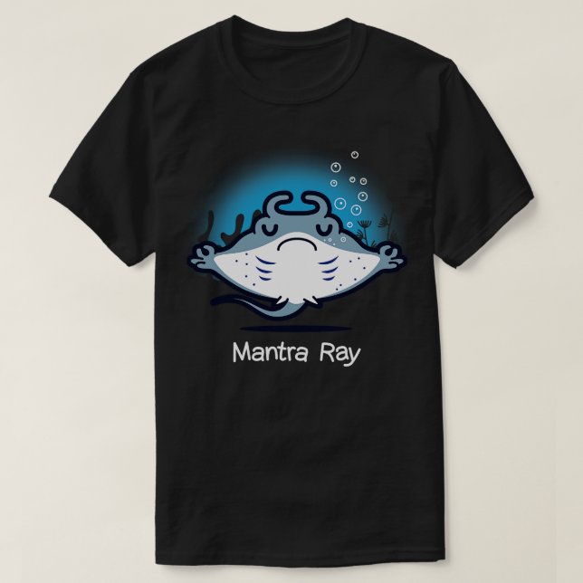 Camiseta Mantra Ray Funny Cute Kawaii Manta Ray Fazendo Yog (Frente do Design)