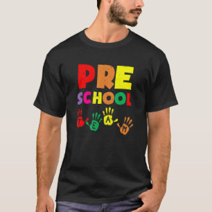Camiseta Manuais Da Pré-Escola Da Equipe De Volta À Escola