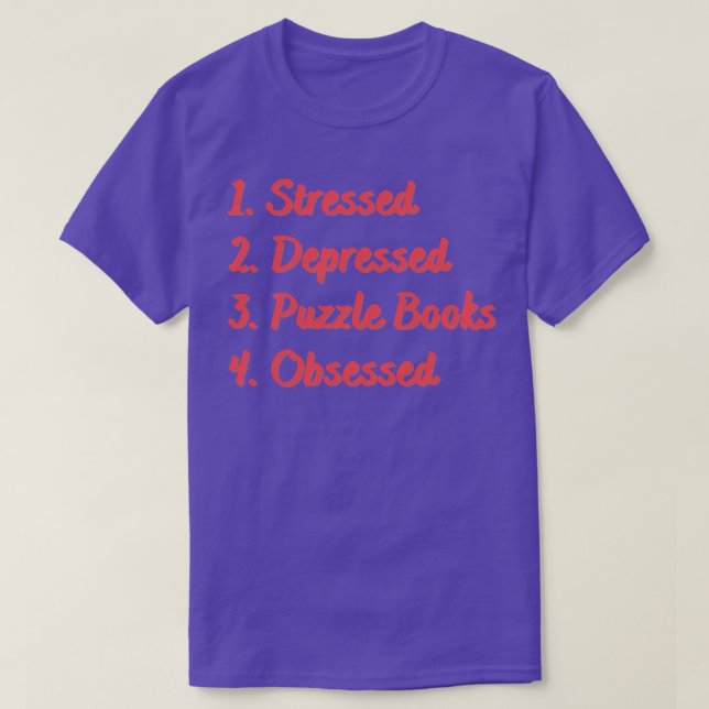 Camiseta Manuais de Quebra-cabeça com Depressão em Estresse (Frente do Design)
