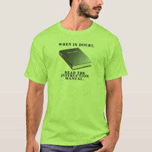Camiseta Manual da instrução do homem