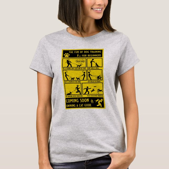 Camiseta Manual de instruções de treinamento de cães engraç (Frente)