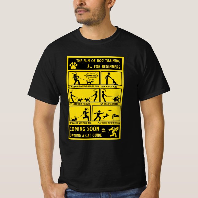 Camiseta Manual de instruções de treinamento de cães engraç (Frente)
