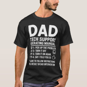 Camiseta Manual de Operação de Suporte Técnico do Papai Pre