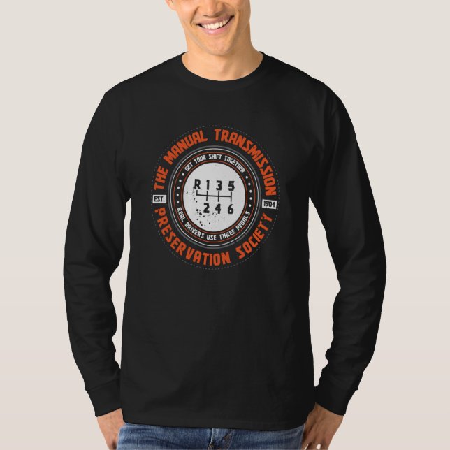 Camiseta Manual Transmission Preservation Society Driving D (Frente)