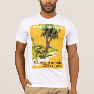 Camiseta Manuel Antonio, poster das viagens vintage de