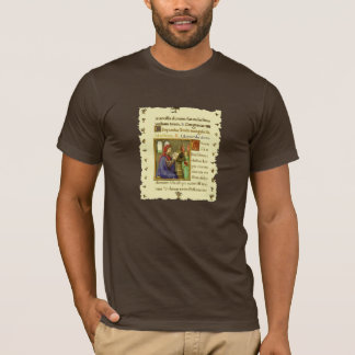 Camiseta Manuscrito Medieval do Livro das Horas