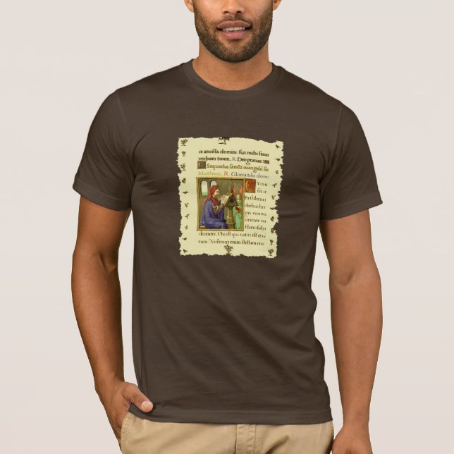 Camiseta Manuscrito Medieval do Livro das Horas (Frente)