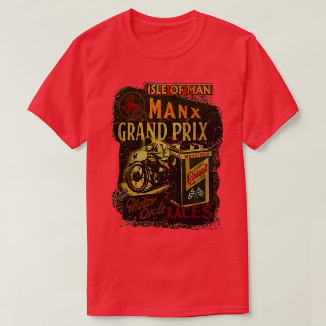 Camiseta Manx Motorcycle Races Isle of Man tt (Frente do Design)