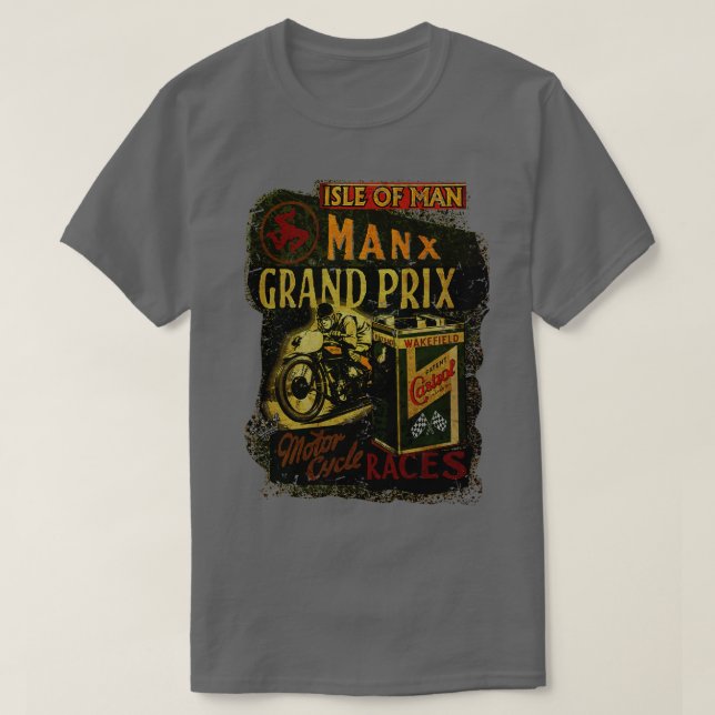 Camiseta Manx Motorcycle Races Isle of Man tt (Frente do Design)