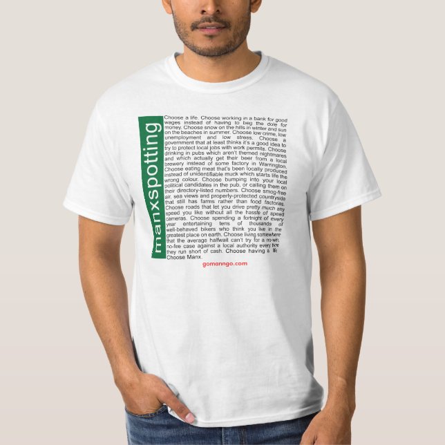 Camiseta Manxspotting mais agradável! (Frente)