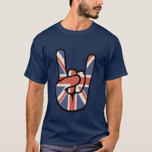 Camiseta Mão Brit Rock
