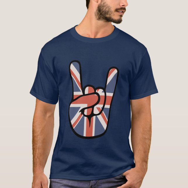 Camiseta Mão Brit Rock (Frente)