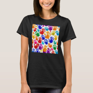 Camiseta Mão ColoridaImpressão
