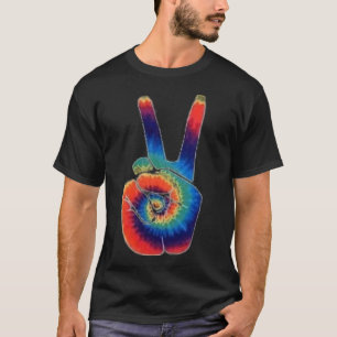 Camiseta mão da tintura do laço