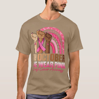 Camiseta Mão das Mulheres Em outubro vestimos cancer rosa