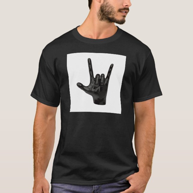 Camiseta mão de chifres diabólicos (Frente)