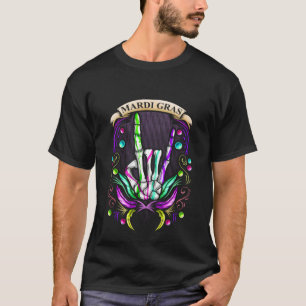 Camiseta Mão de Esqueleto Balançando Mostrando Sinal dos Ch