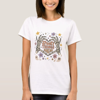Camiseta Mão de Esqueleto Boho Halloween