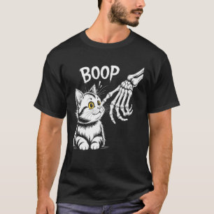 Camiseta Mão de Esqueleto Boop Gato para Mães e Pais de Gat