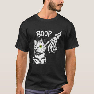 Camiseta Mão de Esqueleto Boop Gato para Mães e Pais de Gat