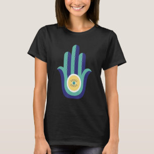 Camiseta Mão de Hamsa Olho Hinduísmo Árabe Protege Fátima F