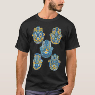 Camiseta Mão de Hamsa Olho Religião Hinduísmo Fatima Árabe