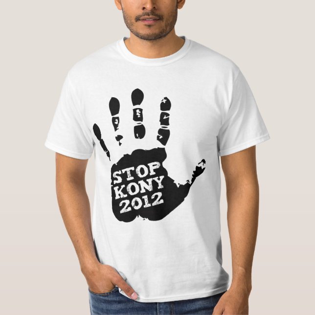 Camiseta Mão de Joseph Kony da parada de Kony 2012 (Frente)