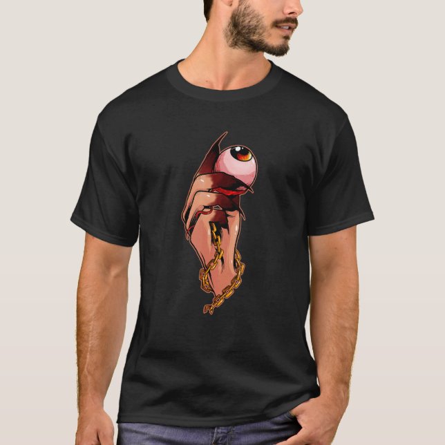 Camiseta Mão De Lúcifer Satânico Com Diabo Oculto (Frente)