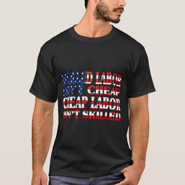 Camiseta Mão De Obra Mantida Não É Mão De Obra Barata Não É (Frente)