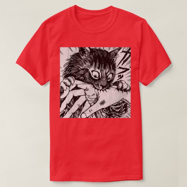 Camiseta Mão de picada de gato (Frente do Design)