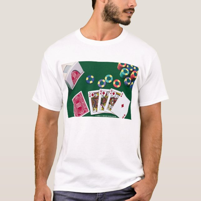 Camiseta Mão de póquer (Frente)