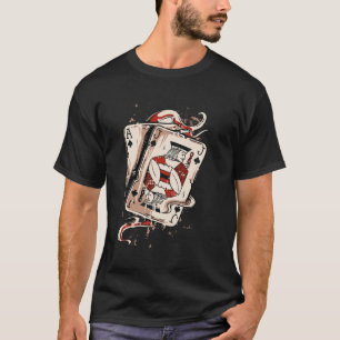 Camiseta Mão de pôquer Ás e Valete Cartas de baralho Blackj
