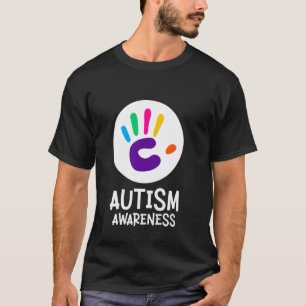 Camiseta Mão de Puzzle do Autismo Fita do Mês de Conscienti