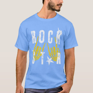 Camiseta Mão de Rocker Esqueleto Música Punk Rock Homens Me